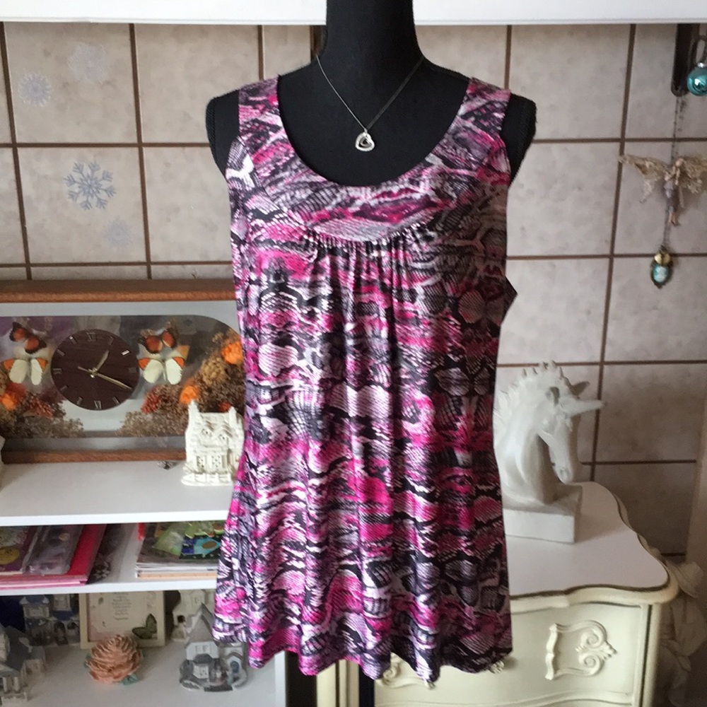 Perseption Concept loose snake print shirt